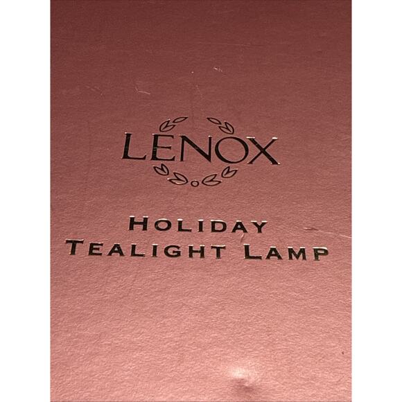 Lenox Holly Berry Holiday Candle Lamp in Box Christmas EUC - Picture 10 of 10